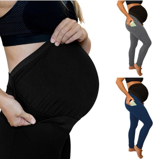 pure color panel long and high waist side pocket Maternity Pants $21.70 Dana Fashion Color: Black Size: L Baby & Mother Thickness: ordinary Length: long Main fabric composition: polyester (polyester) Main fabric content: 99% Color: blue, black Suitable se