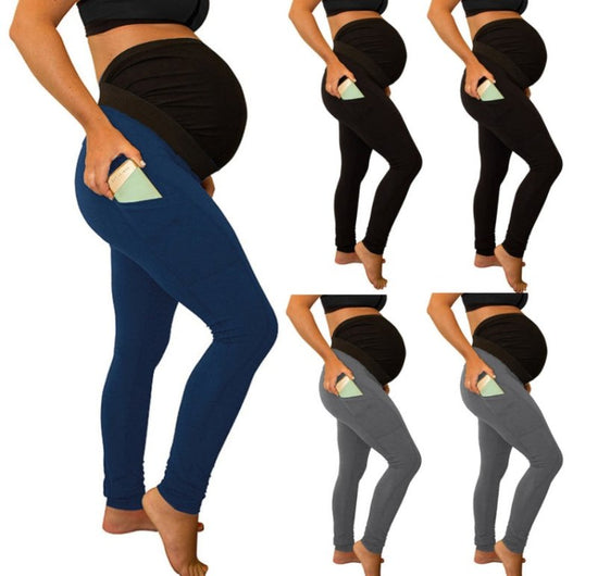 pure color panel long and high waist side pocket Maternity Pants $21.70 Dana Fashion Color: Black Size: L Baby & Mother Thickness: ordinary Length: long Main fabric composition: polyester (polyester) Main fabric content: 99% Color: blue, black Suitable se