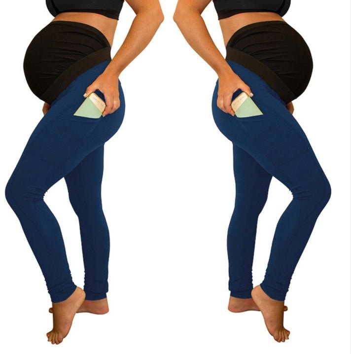 pure color panel long and high waist side pocket Maternity Pants $21.70 Dana Fashion Color: Tibetan blue Size: L Baby & Mother Thickness: ordinary Length: long Main fabric composition: polyester (polyester) Main fabric content: 99% Color: blue, black Suit
