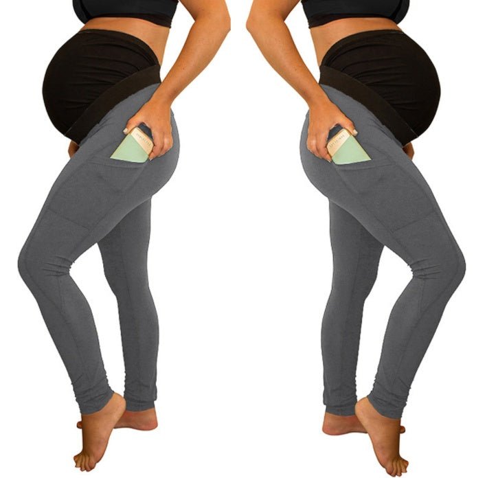 pure color panel long and high waist side pocket Maternity Pants $21.70 Dana Fashion Color: Grey Size: L Baby & Mother Thickness: ordinary Length: long Main fabric composition: polyester (polyester) Main fabric content: 99% Color: blue, black Suitable sea