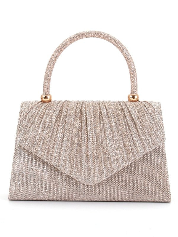 Pure Color Sequins Simple And Portable Women's Exquisite All-match Bag $35.50 Dana Fashion Color: Champagne Women's Bags Product information: Applicable scenarios: Daily matching Color: black, silver, gold, champagne, black champagne gold silver Outer bag