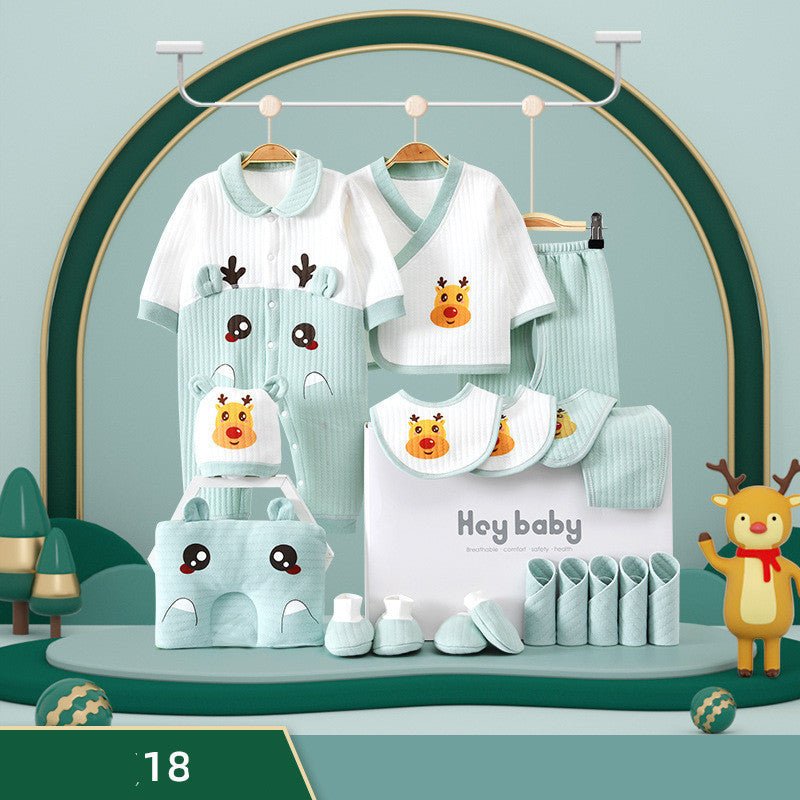Pure Cotton Baby Clothes Set Gift Box $65.06 Dana Fashion Color: Blue style: Warm section 18PCS Child size: 59cm Baby Clothing Product information: Safety level: Class A Fabric name: cotton Gift Box Contents: Clothing + Accessories/Supplies Fabric technol