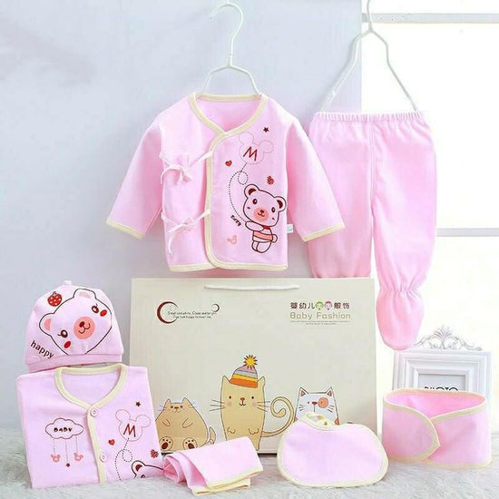 Pure Cotton Baby Clothes Spring And Autumn Summer Children Gift Box Set $39.50 Dana Fashion Color: Pink style: Mickey Child size: 59cm Baby Clothing Product information: Suitable age group: middle and large children (over 8 years old, over 140cm) Elements