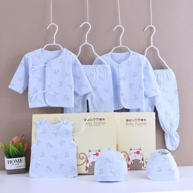 Pure Cotton Baby Clothes Spring And Autumn Summer Children Gift Box Set $39.50 Dana Fashion Color: Blue style: Duckling Child size: 59cm Baby Clothing Product information: Suitable age group: middle and large children (over 8 years old, over 140cm) Elemen