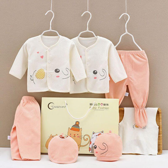 Pure Cotton Baby Clothes Spring And Autumn Summer Children Gift Box Set $39.50 Dana Fashion Color: Pink style: Love image Child size: 59cm Baby Clothing Product information: Suitable age group: middle and large children (over 8 years old, over 140cm) Elem
