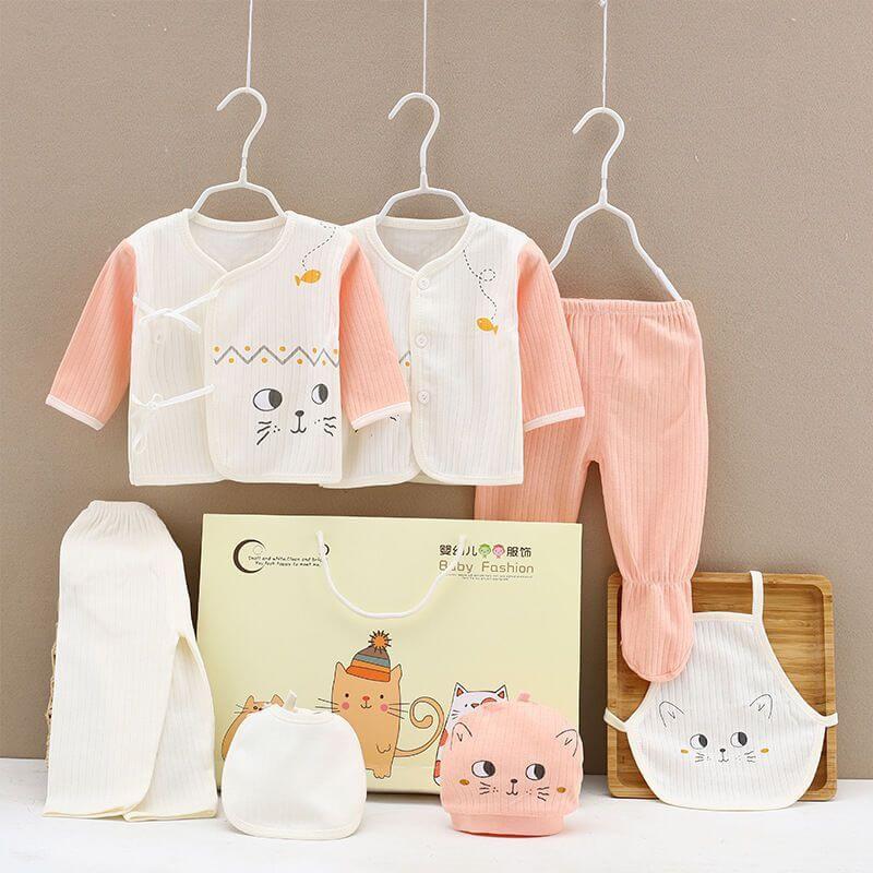 Pure Cotton Baby Clothes Spring And Autumn Summer Children Gift Box Set $39.50 Dana Fashion Color: Pink style: Duckling Child size: 59cm Baby Clothing Product information: Suitable age group: middle and large children (over 8 years old, over 140cm) Elemen