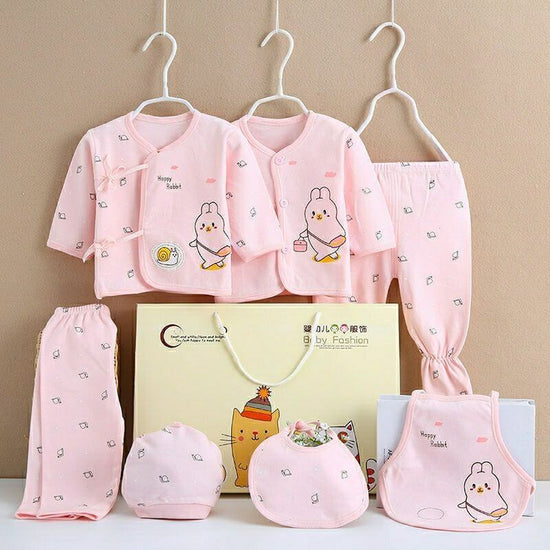 Pure Cotton Baby Clothes Spring And Autumn Summer Children Gift Box Set $39.50 Dana Fashion Color: Pink style: Snails Child size: 59cm Baby Clothing Product information: Suitable age group: middle and large children (over 8 years old, over 140cm) Elements