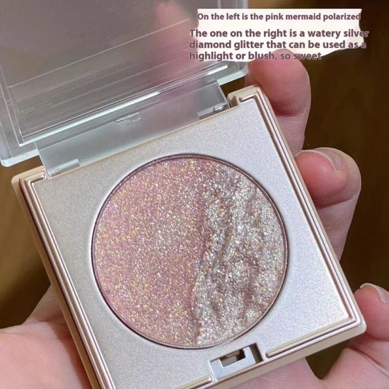 Pure Desire For Water Light Fragile Sense Fairy Female Highlight Blush Eye Shadow Three-in-one Double Stitching Highlight $11.36 Dana Fashion Color Classification: Double Fight Highlight Powder makeup Product information: Color: pink, silver, Orange, came