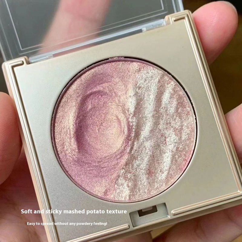 Pure Desire For Water Light Fragile Sense Fairy Female Highlight Blush Eye Shadow Three-in-one Double Stitching Highlight $11.36 Dana Fashion Color Classification: Double Fight Highlight Powder makeup Product information: Color: pink, silver, Orange, came