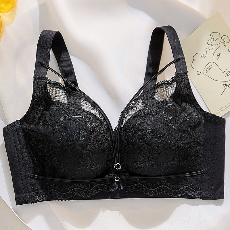 Push Up Breast Holding Wireless Underwear For Women $39.00 Dana Fashion Color: Black Size: 34or75AB Women's clothing Product information: Shoulder strap type: fixed double-shoulder strap Fabric name: lace Color: warm skin, light purple, dark green, pure b