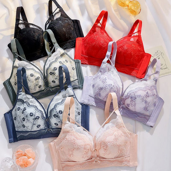 Push Up Breast Holding Wireless Underwear For Women $39.00 Dana Fashion Color: Black Size: 34or75AB Women's clothing Product information: Shoulder strap type: fixed double-shoulder strap Fabric name: lace Color: warm skin, light purple, dark green, pure b