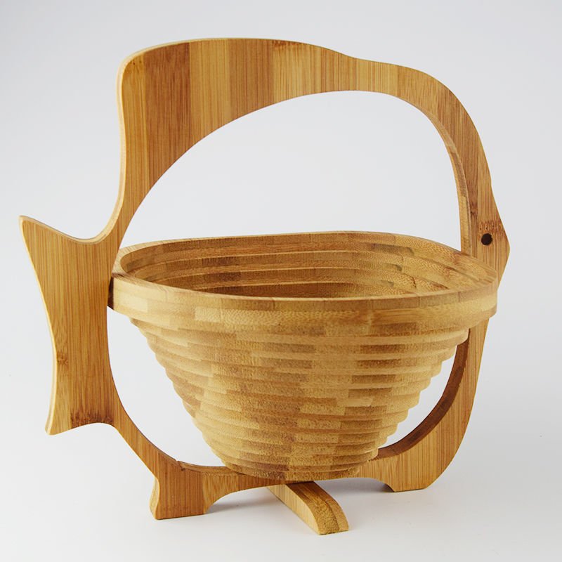 Quality folding fruit basket $25.32 Dana Fashion Color: A Dana's Kitchen [Product Size]: about 27 * 30 * 1.8 cm (Reminder: Since bamboo is natural, the color of each basket is also a little different, but the quality is the same. Please rest assured [Prod
