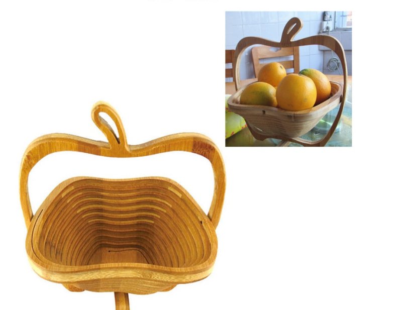 Quality folding fruit basket $25.32 Dana Fashion Color: A Dana's Kitchen [Product Size]: about 27 * 30 * 1.8 cm (Reminder: Since bamboo is natural, the color of each basket is also a little different, but the quality is the same. Please rest assured [Prod