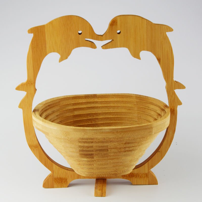 Quality folding fruit basket $25.32 Dana Fashion Color: A Dana's Kitchen [Product Size]: about 27 * 30 * 1.8 cm (Reminder: Since bamboo is natural, the color of each basket is also a little different, but the quality is the same. Please rest assured [Prod