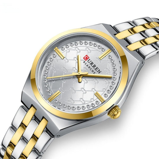 Quartz Hot Waterproof Women's Watch $49.36 Dana Fashion Color: Golden And Black Women's Accessories Product information: Quartz watch hot selling waterproof women's watch Color: white shell blue, golden White, Golden Green, Golden Black, Shell White, Shel