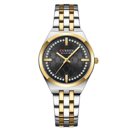 Quartz Hot Waterproof Women's Watch $49.36 Dana Fashion Color: Golden And Black Women's Accessories Product information: Quartz watch hot selling waterproof women's watch Color: white shell blue, golden White, Golden Green, Golden Black, Shell White, Shel
