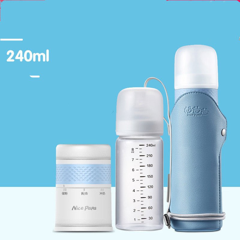 Quick Flush Baby Bottle Baby Bottle Warmer Milk Regulator $218.15 Dana Fashion Color: J Baby & Mother Product information: Caliber Specifications: Wide Caliber Shape: straight Whether with handle: without handle Material: Glass Capacity: A; powder 240ML,