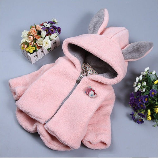 Rabbit Ears Small And Medium-sized Children's Wool Sweater $28.52 Dana Fashion style: 2 Style Size: 100 Baby Clothing Product Information: Style: sweet Fabric technology: fleece Sleeve length: long sleeve Whether Hooded: Hooded Pattern: plain Thickness::