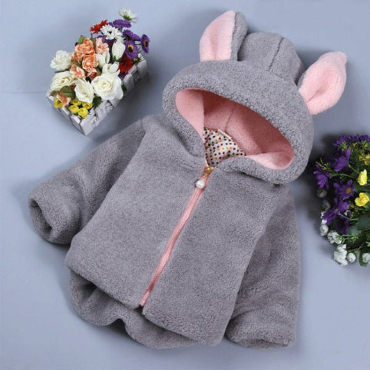 Rabbit Ears Small And Medium-sized Children's Wool Sweater $28.52 Dana Fashion style: 1 Style Size: 100 Baby Clothing Product Information: Style: sweet Fabric technology: fleece Sleeve length: long sleeve Whether Hooded: Hooded Pattern: plain Thickness::