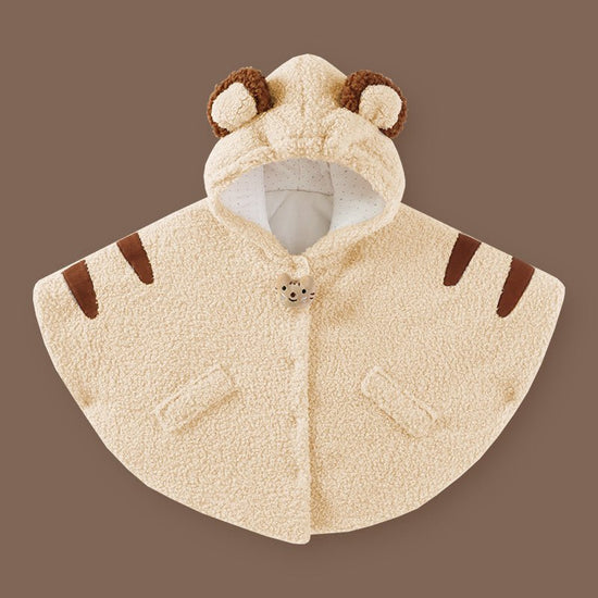Rabbit Treasure Warm Thickened Plus Velvet Out Capes For Men And Women $93.30 Dana Fashion Color: Coffee2 Child size: 90cm Baby Clothing Product information: Fabric: cotton Style: Casual Applicable gender: Unisex Front flap: single breasted Hat or not: Do