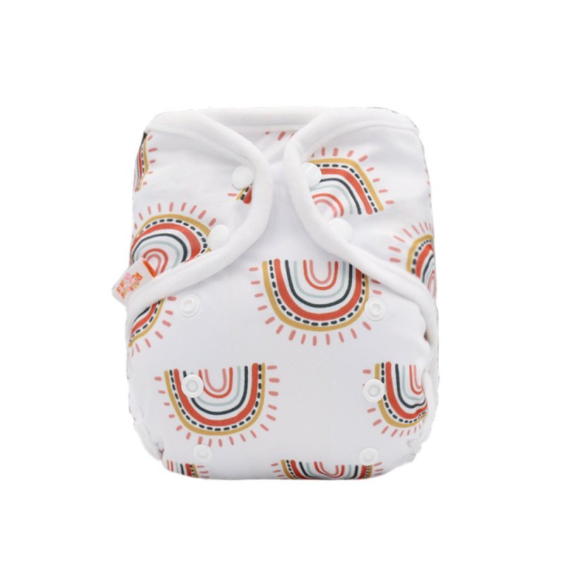 Rainbo&Iris Cute Fashion Cloth Diaper Cover With Rainbow Print Baby Gift Accessory $20.67 Dana Fashion Color: Rainbow Baby & Mother Product Information: Colors: animals, elk, hot air balloons, rainbows, mushrooms, daisies, watercolor rainbows, flowers, fo
