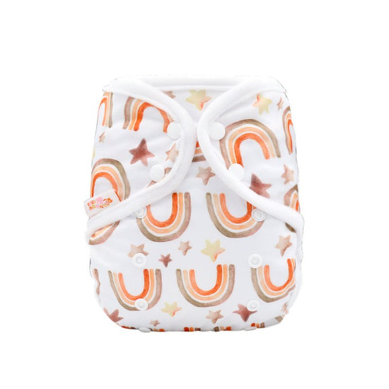 Rainbo&Iris Cute Fashion Cloth Diaper Cover With Rainbow Print Baby Gift Accessory $20.67 Dana Fashion Color: Watercolor rainbow Baby & Mother Product Information: Colors: animals, elk, hot air balloons, rainbows, mushrooms, daisies, watercolor rainbows,