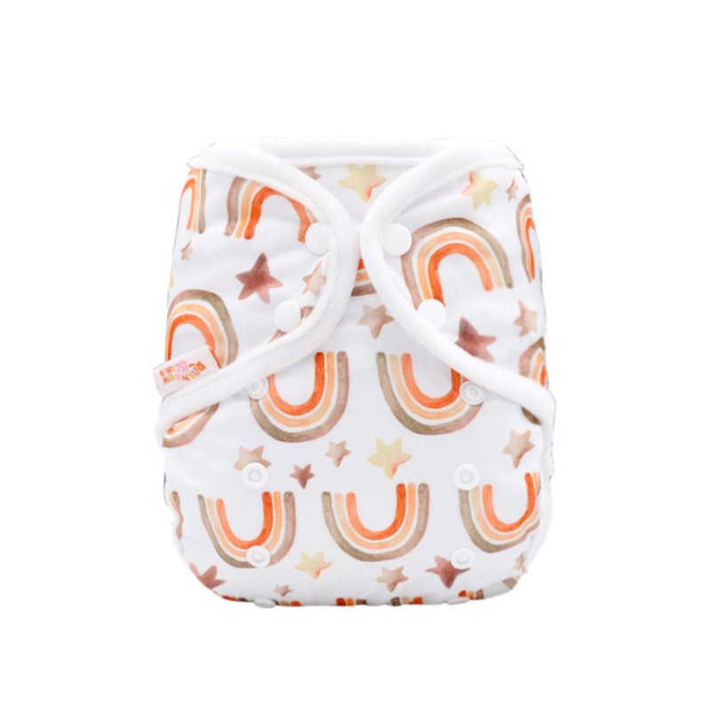 Rainbo&Iris Cute Fashion Cloth Diaper Cover With Rainbow Print Baby Gift Accessory $20.67 Dana Fashion Color: Watercolor rainbow Baby & Mother Product Information: Colors: animals, elk, hot air balloons, rainbows, mushrooms, daisies, watercolor rainbows,