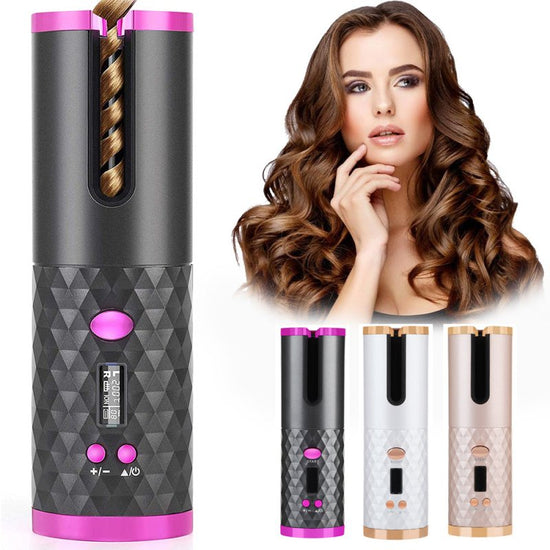 Rechargeable Automatic Hair Curler Women Portable Hair Curling Iron LCD Display Ceramic Curly Rotating Curling Wave Styer $29.00 Dana Fashion Color: Black Model: USB Beauty Tools Overview: New Create beautiful curls or waves anytime, anywhere with the Unb