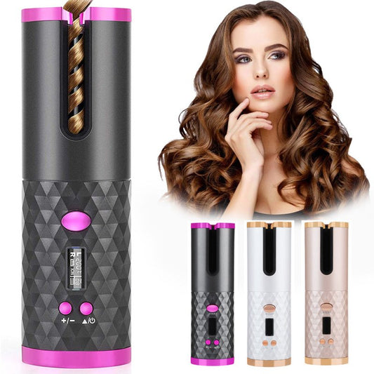 Rechargeable Automatic Hair Curler Women Portable Hair Curling Iron LCD Display Ceramic Curly Rotating Curling Wave Styer $29.00 Dana Fashion Color: Black Model: USB Beauty Tools Overview: New Create beautiful curls or waves anytime, anywhere with the Unb
