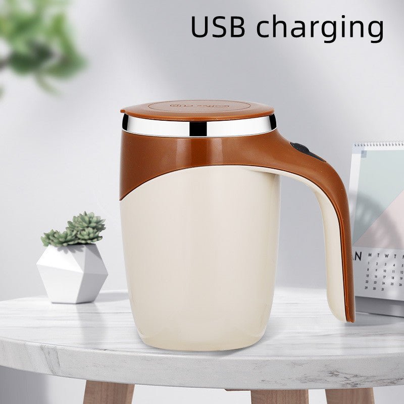 Rechargeable Model Automatic Stirring Cup Coffee Cup High Value Electric Stirring Cup Lazy Milkshake Rotating Magnetic Water Cup $24.26 Dana Fashion Color: Coffee Dana's Kitchen Overview: Made of food-grade material, safe and healthy, and the inner liner