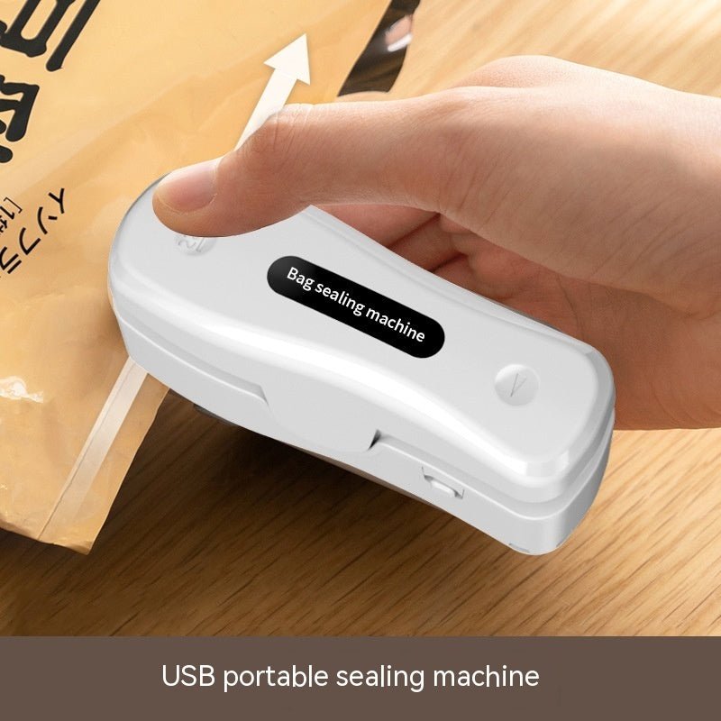 Rechargeable Small USB Mini Sealing Machine Portable Kitchen Gadgets $25.50 Dana Fashion Color: Milky White Electrical outlet: USB Dana's Kitchen Overview: Sealing preservation Clutch blade Small and portable Multi-purpose machine Magnetic attraction patc