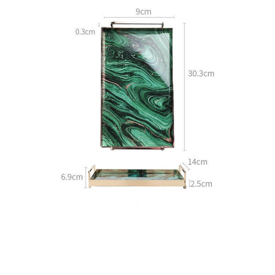 Rectangular bath tray $99.00 Dana Fashion Color: Pink Size: L Dana's Kitchen Material: glass Applicable population: Adults Shapes: Rectangular Microwave: not available Applicable scenario: tea drinking Glass: toughened glass Surface technology: heat resis