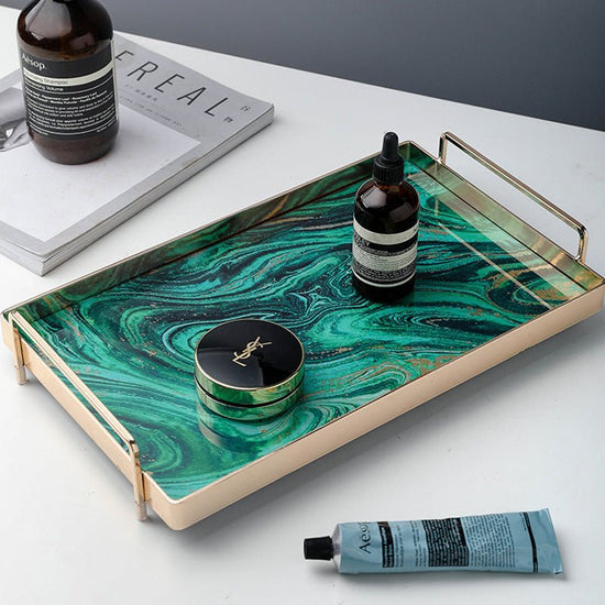 Rectangular bath tray $99.00 Dana Fashion Color: Pink Size: L Dana's Kitchen Material: glass Applicable population: Adults Shapes: Rectangular Microwave: not available Applicable scenario: tea drinking Glass: toughened glass Surface technology: heat resis