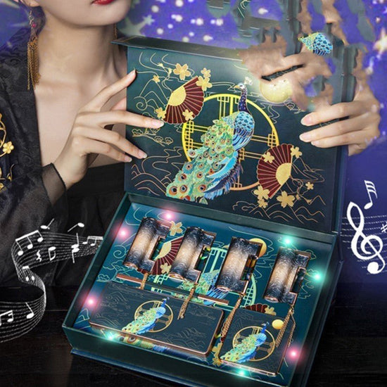 Red Eye Shadow Makeup Suit $179.00 Dana Fashion style: 2 Style makeup Product information: Color classification: 1 Style: Yilu Youyou Lock Core Makeup 7-piece Set Gift Card2 styles: Love Lock Music Projection 7-piece Set Gift Card+Concentric Love Lock 4 L