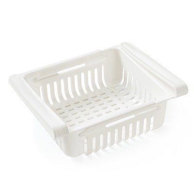 Refrigerator Storage Basket Stretchable Multifunction Kitchen Refrigerator Storage Box $10.83 Dana Fashion Color: white Dana's Kitchen Overview: 1. Stretchable Design: You can adjust the holder according to the size of your belongings 2. Durable: Made of