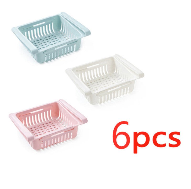 Refrigerator Storage Basket Stretchable Multifunction Kitchen Refrigerator Storage Box $57.99 Dana Fashion Color: 6PCS SET6 Dana's Kitchen Overview: 1. Stretchable Design: You can adjust the holder according to the size of your belongings 2. Durable: Made