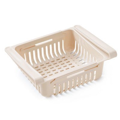 Refrigerator Storage Basket Stretchable Multifunction Kitchen Refrigerator Storage Box $10.83 Dana Fashion Color: Apricot Dana's Kitchen Overview: 1. Stretchable Design: You can adjust the holder according to the size of your belongings 2. Durable: Made o