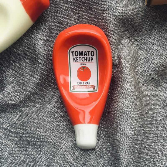 Restaurant Chili Sauce Tomato Sauce Salad Dressing Dish $20.00 Dana Fashion Color: Red Dana's Kitchen Product Information: Material: Ceramic Color: Red, White, Green, Yellow, Large Red, Large Yellow, Large White, Small Pepsi, Small Sprite, Small Coke Pack