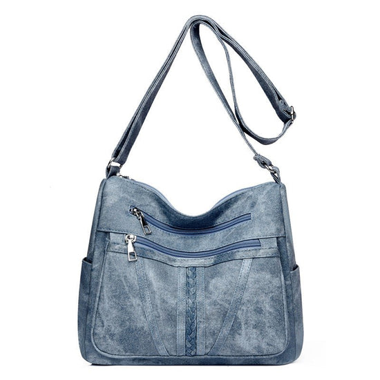 Retro Easy Matching Soft Leather Bag Ladies $37.72 Dana Fashion Color: 33068 Blue Women's Bags Product information: Color: 3306-8 dark gray, 3306-8 yellow, 3306-8 Blue, 3306-8 dark khaki, 3306-8 light khaki khaki Hardness: soft Material: PU Popular elemen