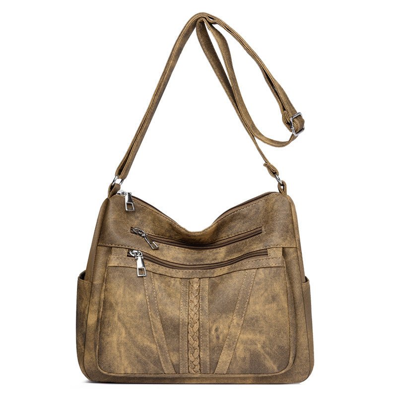 Retro Easy Matching Soft Leather Bag Ladies $37.72 Dana Fashion Color: 33068 Yellow Women's Bags Product information: Color: 3306-8 dark gray, 3306-8 yellow, 3306-8 Blue, 3306-8 dark khaki, 3306-8 light khaki khaki Hardness: soft Material: PU Popular elem