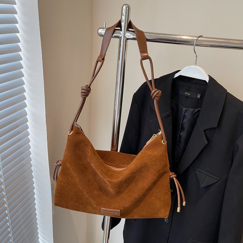 Retro Frosted Leather Maillard Color Bag For Women $45.72 Dana Fashion Color: Brown Women's Bags Product information: Color: black, brown, brown, leopard print black, Leopard's Spots coffee Hardness: medium and soft Material: PU Popular elements: sewing t