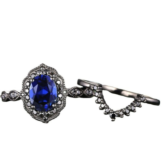 Retro Gun Black Ring Fashion $9.41 Dana Fashion Color: Gun Black Blue Diamond Size: 10 Yards Women's Accessories Product information: Type: Ring Treatment Process: Electroplating Color: Gun Black Blue Diamond couple ring Applicable population: Female Size