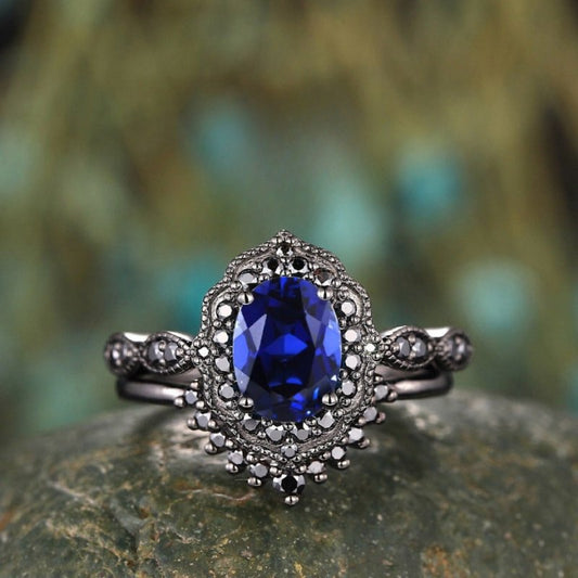 Retro Gun Black Ring Fashion $9.41 Dana Fashion Color: Gun Black Blue Diamond Size: 10 Yards Women's Accessories Product information: Type: Ring Treatment Process: Electroplating Color: Gun Black Blue Diamond couple ring Applicable population: Female Size