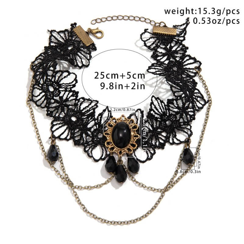 Retro Lolita Lace Arm Chain Black Ornament $10.94 Dana Fashion Color: Black 0254 Women's Accessories Product information: Processing Technology: manual Color: Black 0254 Applicable population: Female Suitable for gift-giving occasions: trade fairs Materia