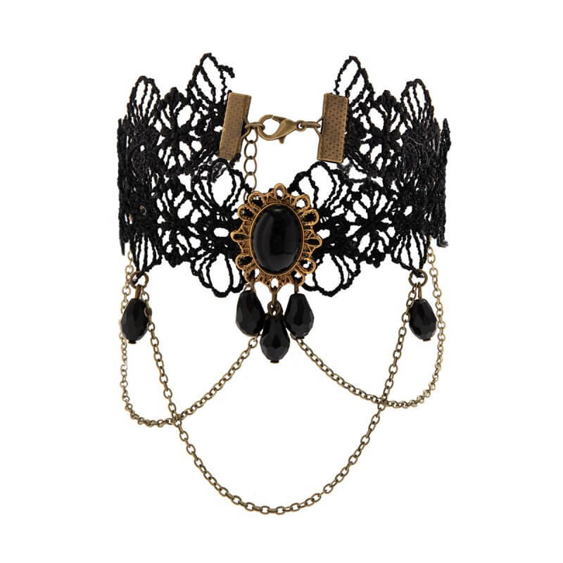 Retro Lolita Lace Arm Chain Black Ornament $10.94 Dana Fashion Color: Black 0254 Women's Accessories Product information: Processing Technology: manual Color: Black 0254 Applicable population: Female Suitable for gift-giving occasions: trade fairs Materia