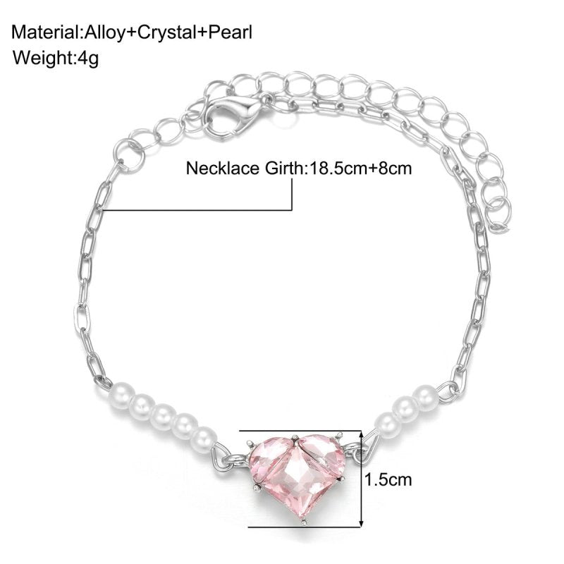 Retro Love Pearl Bracelet Women's Bracelet $9.00 Dana Fashion Color: Pink Women's Accessories Product information: Treatment Process: Electroplating Color: 5762701 Style: Unisex Material: Alloy Perimeter: 21cm (inclusive)-50cm (inclusive) Packing list: 1*