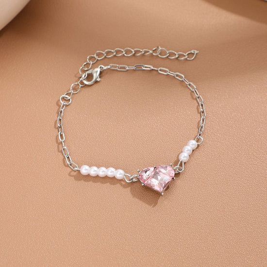 Retro Love Pearl Bracelet Women's Bracelet $9.00 Dana Fashion Color: Pink Women's Accessories Product information: Treatment Process: Electroplating Color: 5762701 Style: Unisex Material: Alloy Perimeter: 21cm (inclusive)-50cm (inclusive) Packing list: 1*