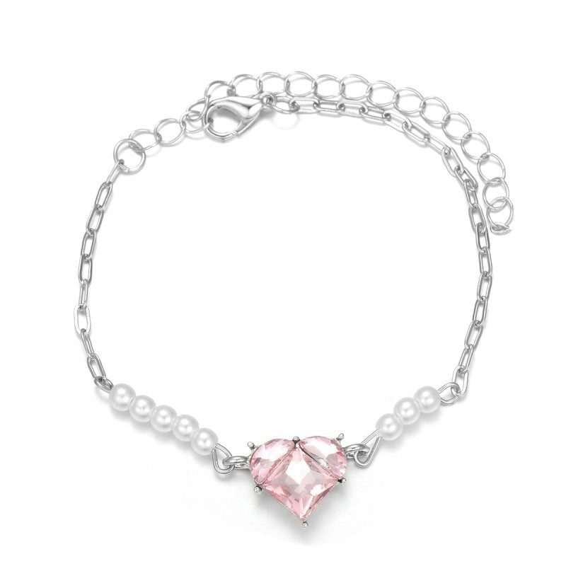 Retro Love Pearl Bracelet Women's Bracelet $9.00 Dana Fashion Color: Pink Women's Accessories Product information: Treatment Process: Electroplating Color: 5762701 Style: Unisex Material: Alloy Perimeter: 21cm (inclusive)-50cm (inclusive) Packing list: 1*
