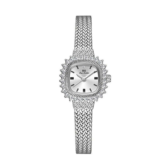 Retro Lucky Small Square Wheat Mini Watch $39.50 Dana Fashion Color: Classic Silver Women's Accessories Product information: Color: Gold White, classic silver, champagne gold Thickness: 7mm Movement type: Quartz Crown type: Spiral crown Mirror material: m