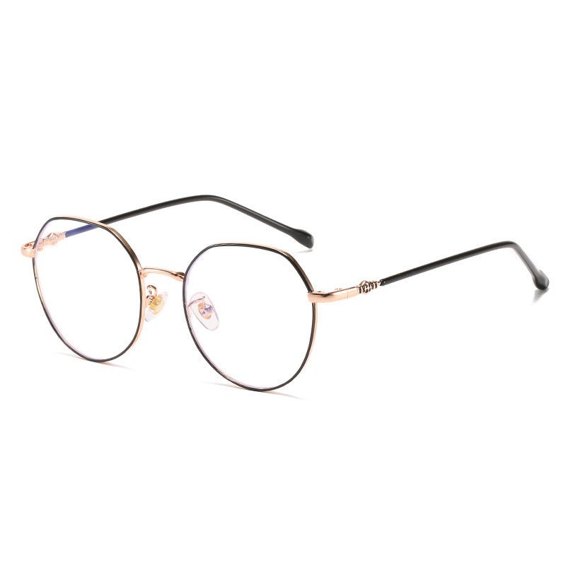 Retro metal glasses $19.00 Dana Fashion Color: Golden Black Women's Accessories Product category: Flat mirror Material: Metal frame Style: Full frame Model: 61027 Degree; Without a degree Style: Both men and women Style: Metal Frame color: black, gold, si